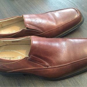 Men’s Florsheim Beown Leather Slip on Dress Shoes Siz 11.5